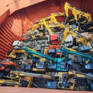 Excavators Loading in Breakbulk Hold
