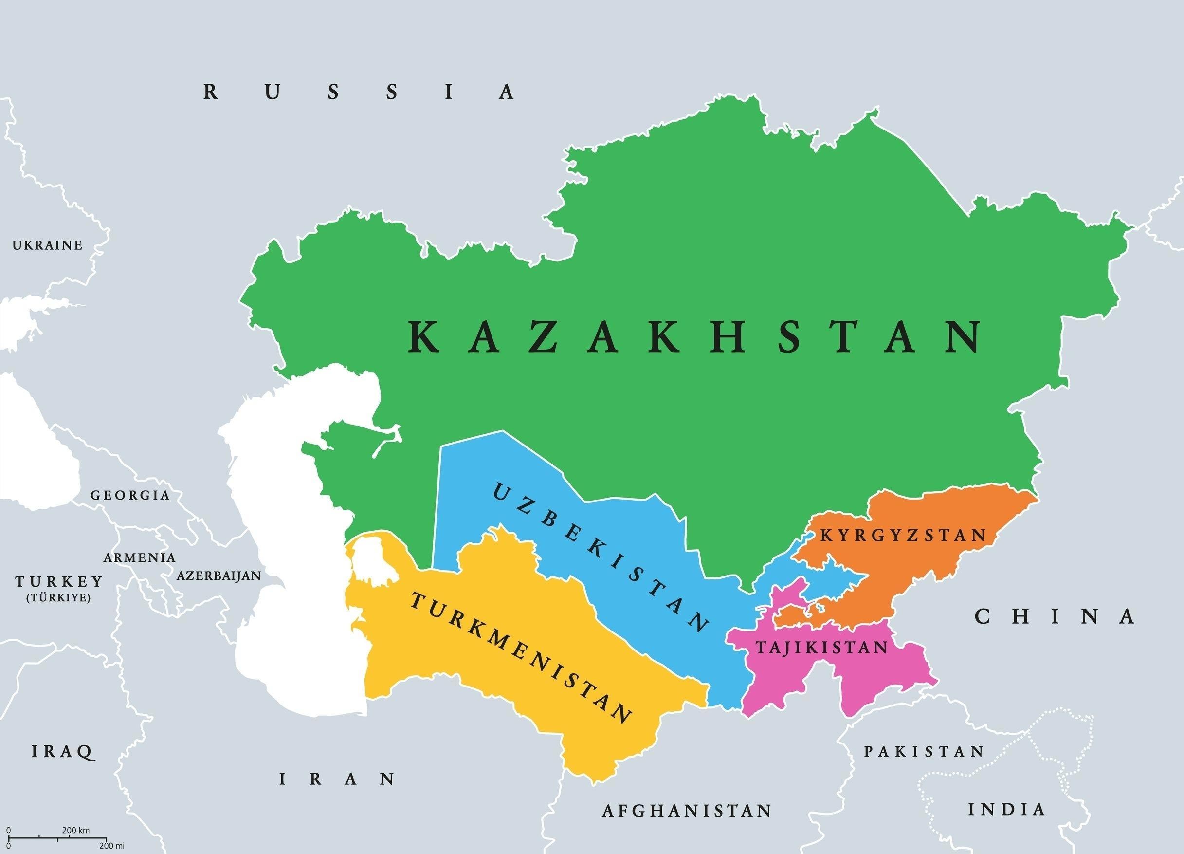 Central Asia Five Countries