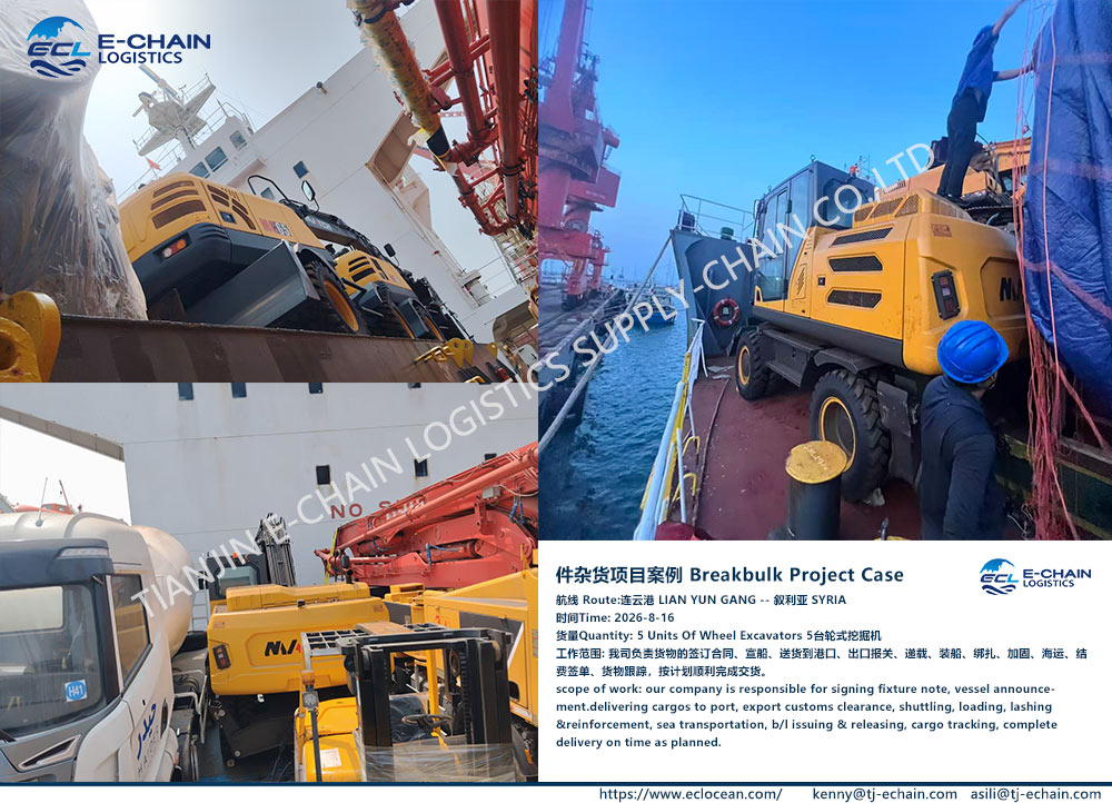 Wheel Excavators Were Shipped From Lianyungang Port To Latakia